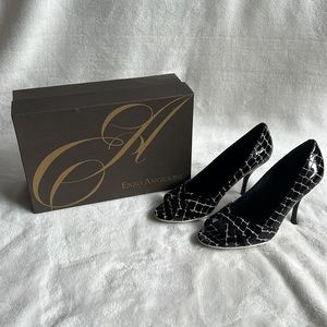 Enzo Angiolini Black and White Heels
